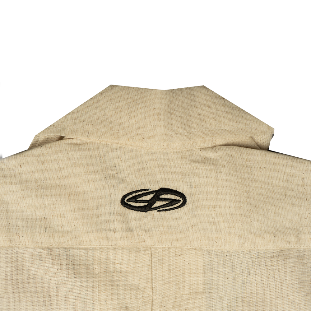 Pleated Shirt in Khadi Beige