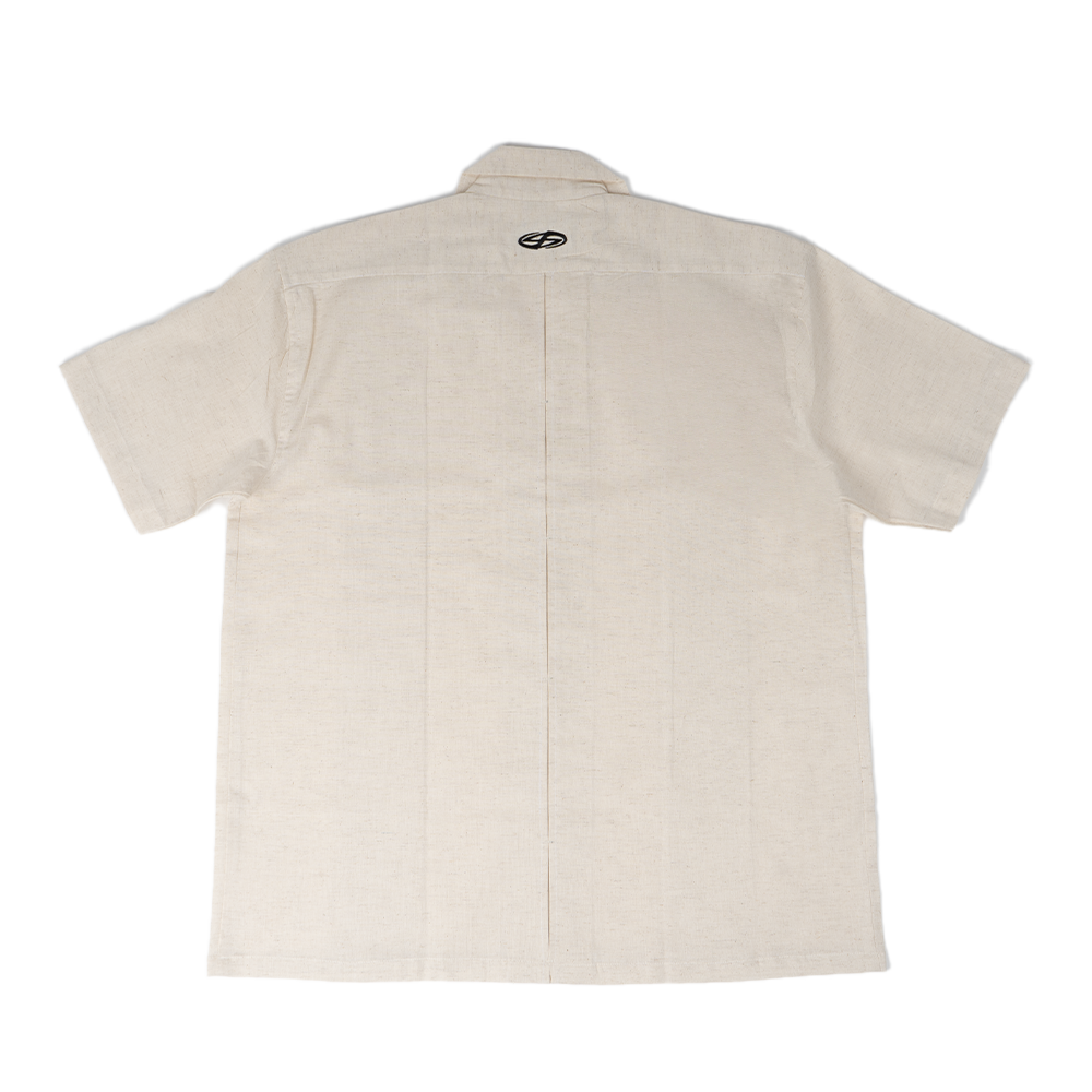 Pleated Shirt in Khadi Beige