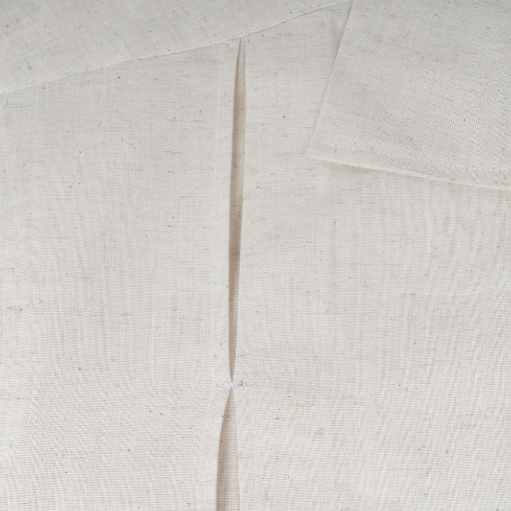 Pleated Shirt in Khadi Beige